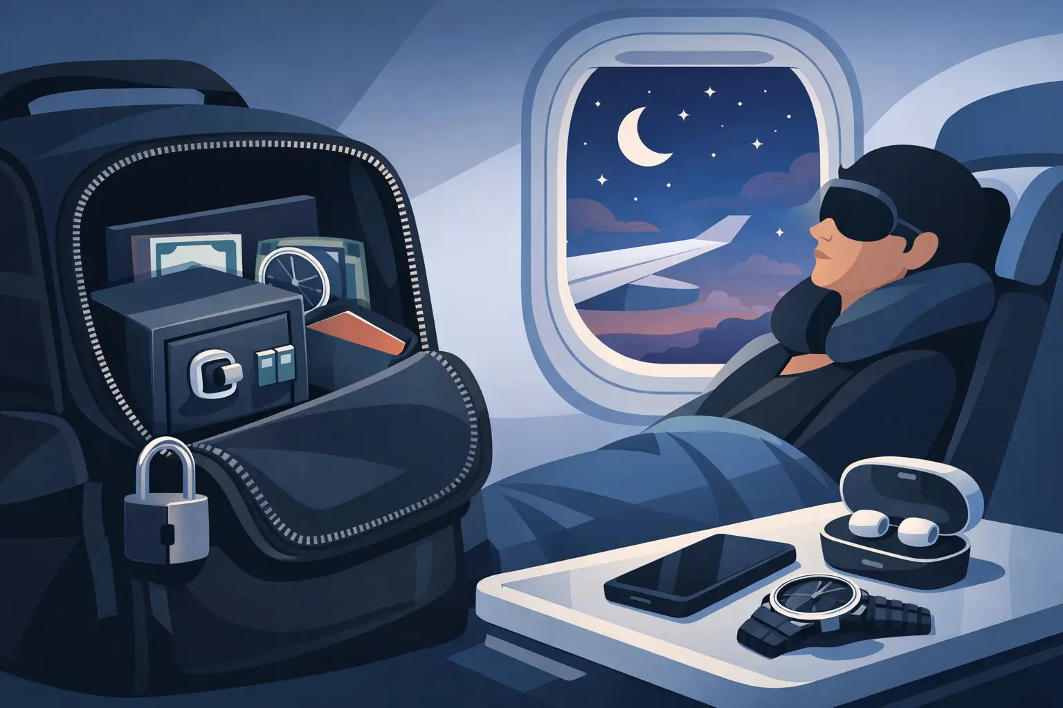 How to Secure Valuables on Overnight Flights