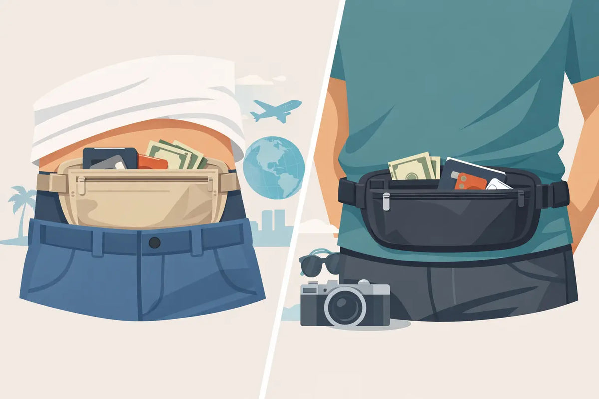 Travel Wallet Underwear vs Waist Pouch Compared