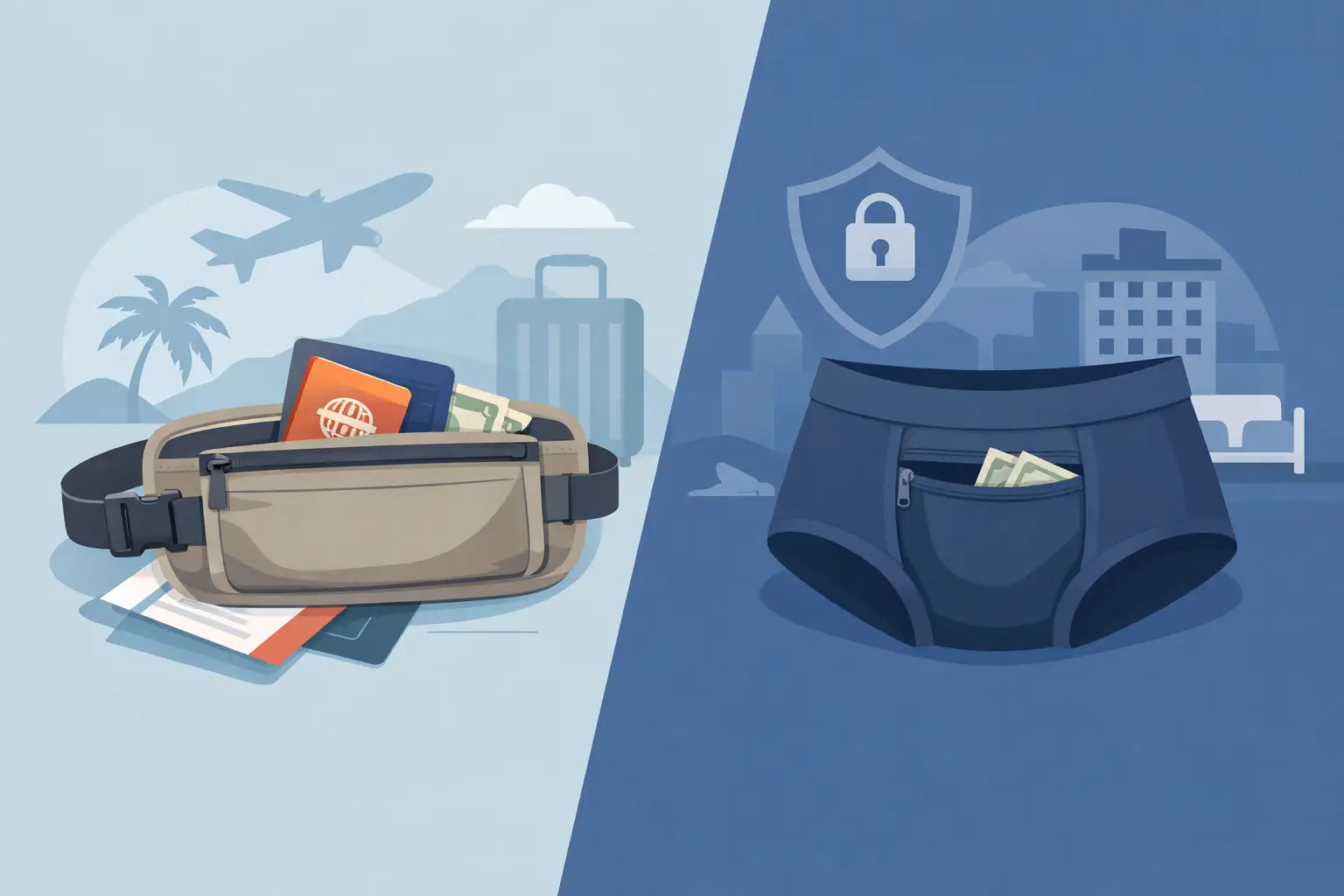 Travel Pouch vs Secure Underwear Compared
