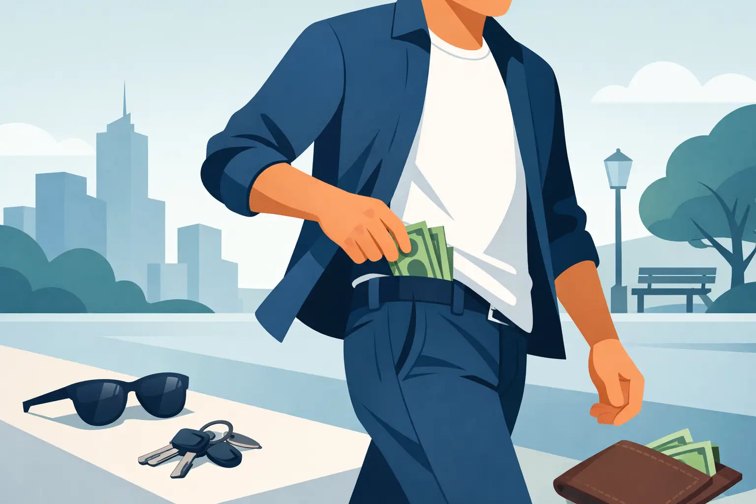 How to Hide Cash While Walking Without a Money Belt